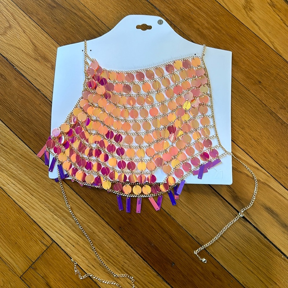 NWOT Forever 21 Pearlescent Sequin Top